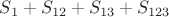 $S_1 + S_{12}+S_{13}+S_{123}$