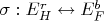 $\sigma : E_H^r \leftrightarrow E_F^b$