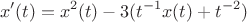 $$ x'(t)=x^2 (t) - 3(t^{-1} x(t) +t^{-2} )