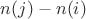 $n(j)-n(i)$ $n(j)-n(i)$