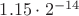 $1.15\cdot 2^{-14}$