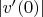 $|v'(0)|$