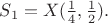 $S_1=X(\frac 14 , \frac 12).$