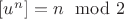 $[u^n]=n\mod 2$