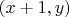 $(x + 1, y)$