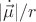 $|\dot{\vec{\mu}}|/r$