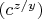 $(c^{z/y})$