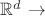 $\mathbb{R}^d $ $\to $