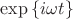 $\exp\left\lbrace i \omega t \right\rbrace$