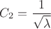 $$СC_2=\frac 1 {\sqrt{\lambda}}$$