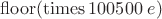 $\operatorname{floor}(\operatorname{times} 100500\; e)$