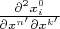 $\frac{\partial^2 x_i^{0}}{\partial x^{n'} \partial x^{k'}}$