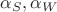 $\alpha_S,\alpha_W$