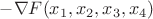 $-\nabla F(x_1,x_2,x_3,x_4)$