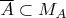 $\overline{A} \subset M_A$