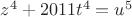 $ z^4+2011t^4=u^5$