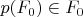 $p(F_0)\in F_0$