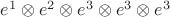 $e^1\otimes e^2\otimes e^3\otimes e^3\otimes e^3$