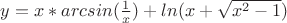 $y=x*arcsin(\frac{1}{x})+ln(x+\sqrt{x^2-1})$