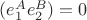 $(e_1^Ae_2^B)=0 $