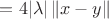 $=4|\lambda|\left \| x-y \right \|$