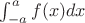 $\int_{-a}^af(x)dx$