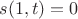 $s(1,t) = 0$