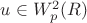 $u \in W_p^2(R)$
