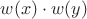 $w(x)\cdot w(y)$