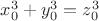 $x_0^3+y_0^3=z_0^3$