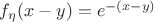 $f_\eta(x-y)=e^{-(x-y)}$