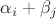 $\alpha_i + \beta_j$