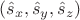 $(\hat{s}_x,\hat{s}_y,\hat{s}_z)$