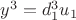 $y^3 = d_1^3u_1$