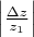 $\left\lvert\frac{\Delta z}{z_1}\right\rvert$