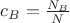 $c_B = \frac{N_B}{N}$