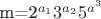 m=2^{a_1}3^{a_2}5^{a^3}