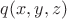 $\var q(x, y, z) $
