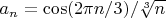 $a_n=\cos(2\pi n/3)/\sqrt[3]n$