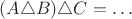 $(A \triangle B )\triangle C=\ldots$