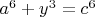 $a^6+y^3=c^6$