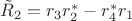 ${\tilde R_2} = {r_3}r_2^* - r_4^*{r_1}$ ${\tilde R_2} = {r_3}r_2^* - r_4^*{r_1}$