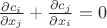 $\frac{\partial c_i}{\partial x_j}+\frac{\partial c_j}{\partial x_i}=0$
