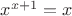 $x^{x+1}=x$