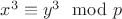 $x^3\equiv y^3\mod p$