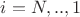 $i=N,..,1$