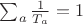 $\sum_a \frac{1}{T_a}=1$