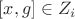 $[x,g] \in Z_i$