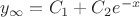 $y_\infty = C_1+C_2e^{-x}$