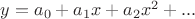 $y=a_0+a_1x+a_2x^2+...$